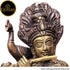 Tamas Brass Handcrafted Flute Playing Krishna with Peacock  Statue / Idol with Antique Finish (Pack of 1)